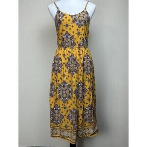 Pink‎ Rose Vintage Sundress Size Small Bohemian Feminine